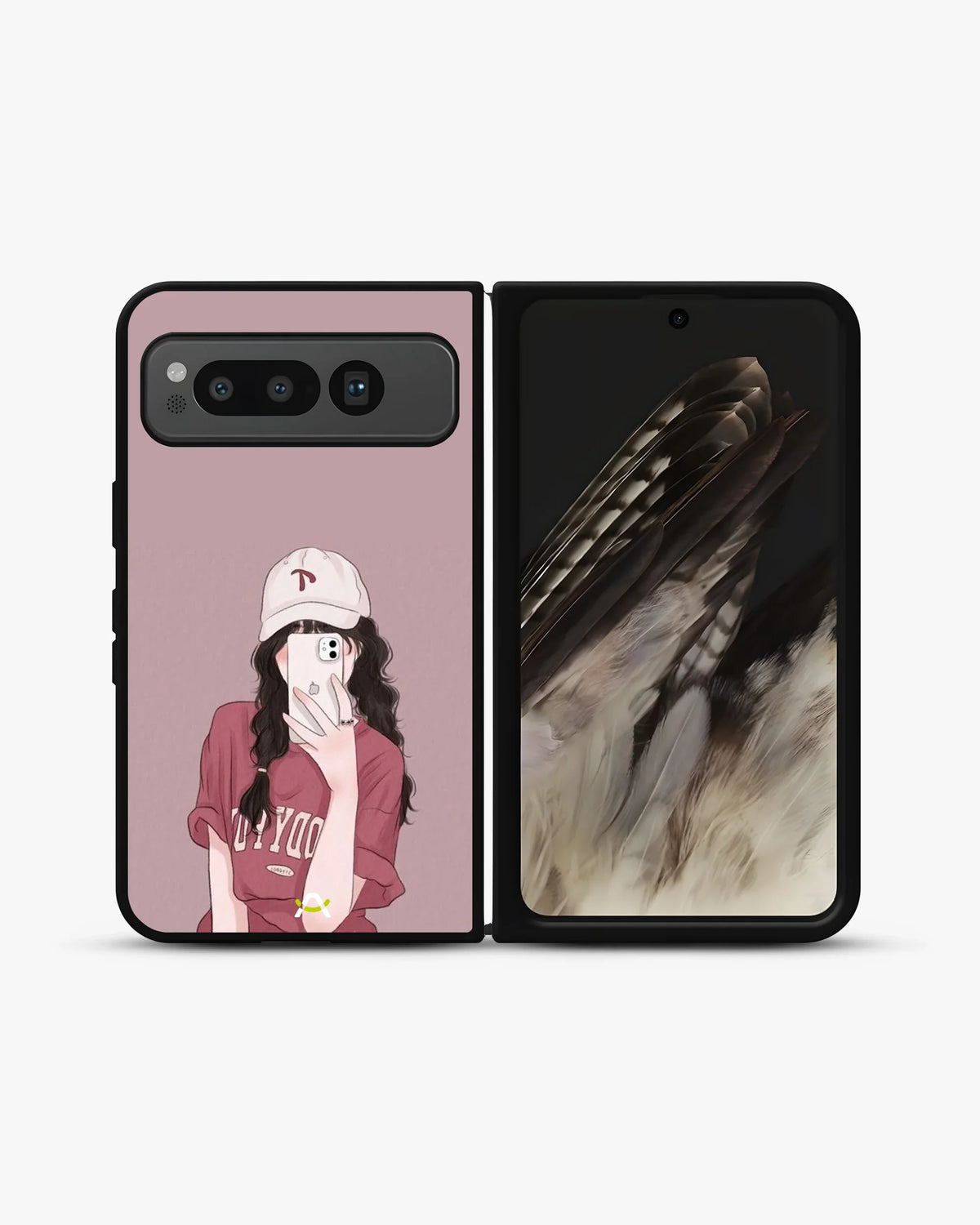 Burgundy Hair Girl Phone Case - Artistic Portrait Print for iPhone, Samsung, Pixel, OnePlus & Vivo