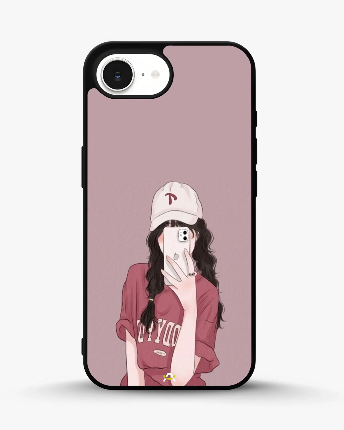 Burgundy Hair Girl Phone Case - Artistic Portrait Print for iPhone, Samsung, Pixel, OnePlus & Vivo