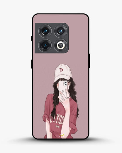 Burgundy Hair Girl Phone Case - Artistic Portrait Print for iPhone, Samsung, Pixel, OnePlus & Vivo