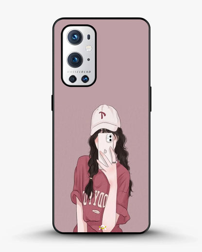 Burgundy Hair Girl Phone Case - Artistic Portrait Print for iPhone, Samsung, Pixel, OnePlus & Vivo