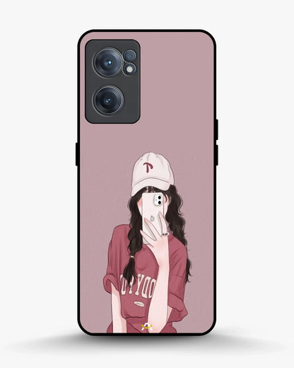 Burgundy Hair Girl Phone Case - Artistic Portrait Print for iPhone, Samsung, Pixel, OnePlus & Vivo