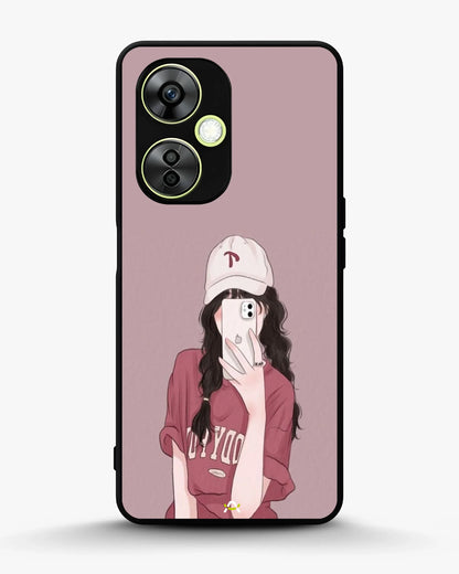 Burgundy Hair Girl Phone Case - Artistic Portrait Print for iPhone, Samsung, Pixel, OnePlus & Vivo