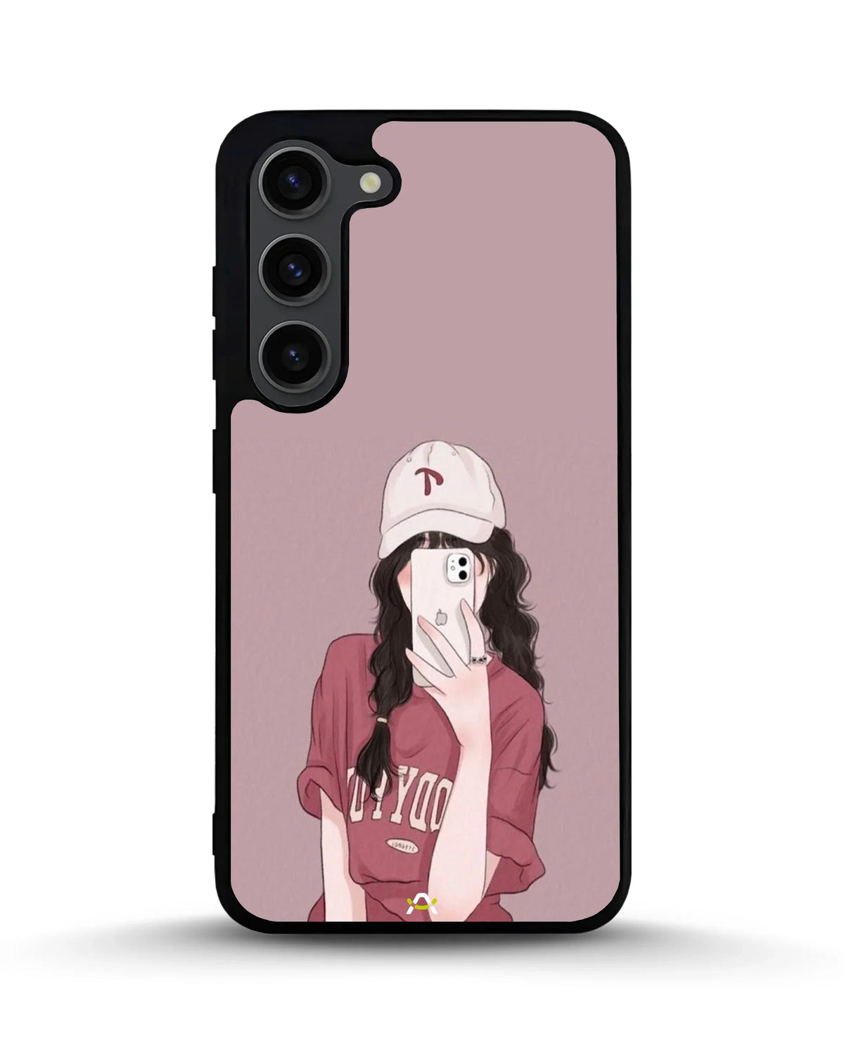 Burgundy Hair Girl Phone Case - Artistic Portrait Print for iPhone, Samsung, Pixel, OnePlus & Vivo