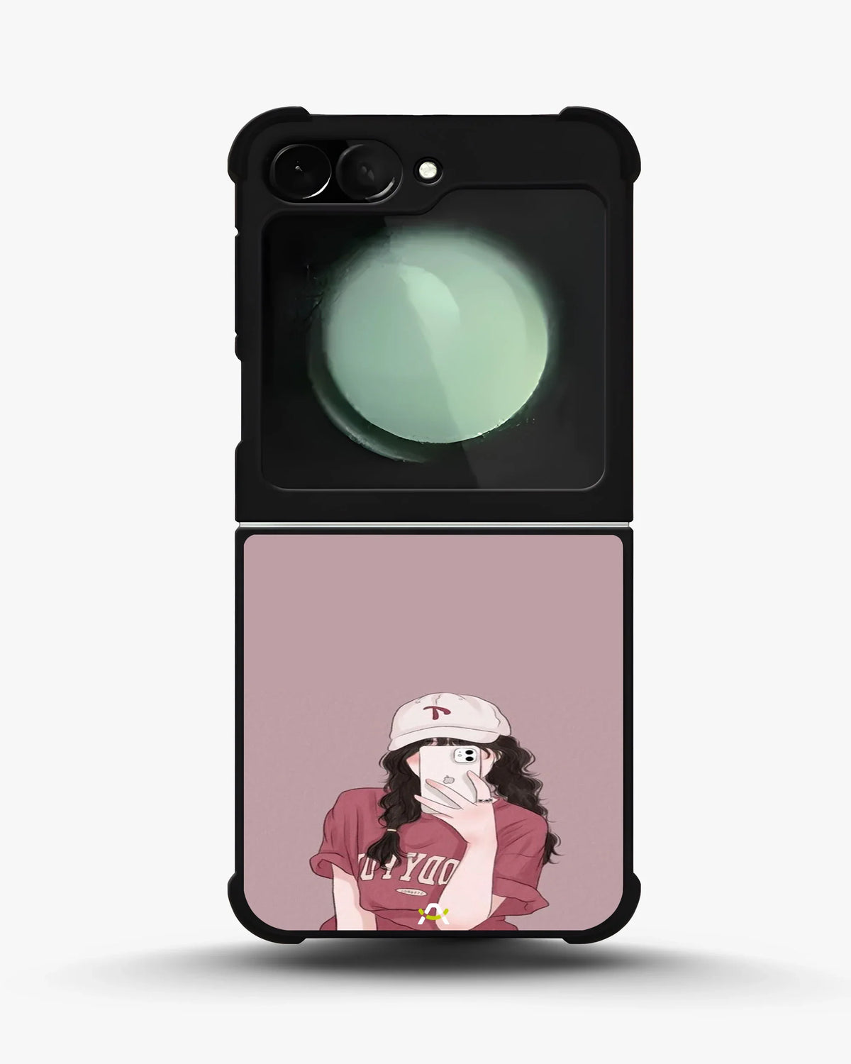 Burgundy Hair Girl Phone Case - Artistic Portrait Print for iPhone, Samsung, Pixel, OnePlus & Vivo