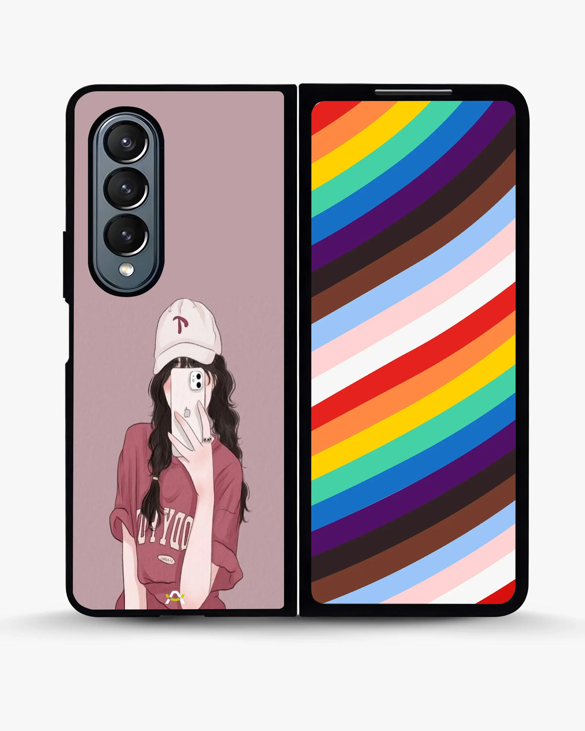Burgundy Hair Girl Phone Case - Artistic Portrait Print for iPhone, Samsung, Pixel, OnePlus & Vivo