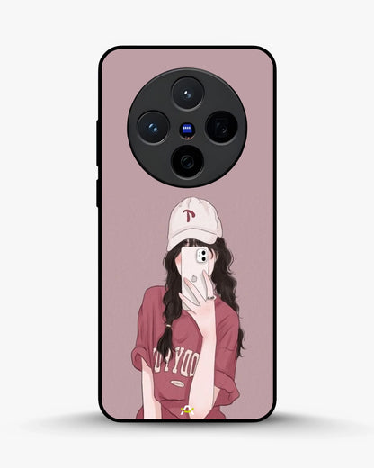 Burgundy Hair Girl Phone Case - Artistic Portrait Print for iPhone, Samsung, Pixel, OnePlus & Vivo