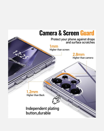 Shockproof Case – Samsung Galaxy S25 Ultra – Clear – Slim Fit, Anti-Yellowing, Military-Grade Protection
