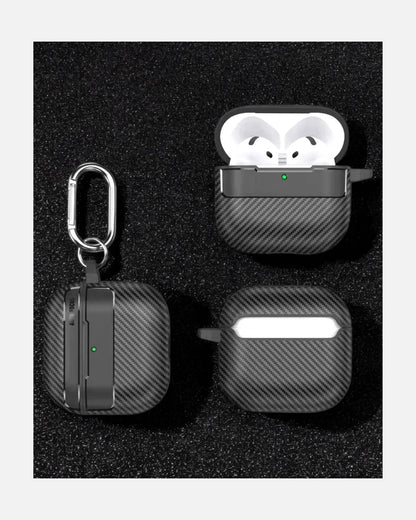 Carbon Texture Case – Rugged Protection with Stylish Design - AirPods 4 – Black