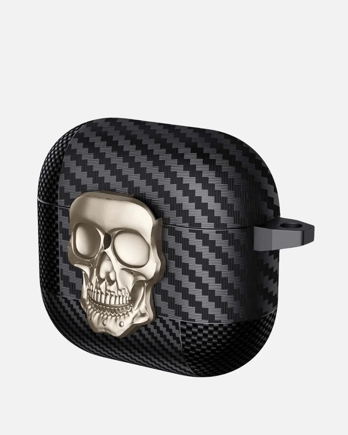 Carbon Skull AirPods Case Cover – Rugged Protection with 3D Skull Design