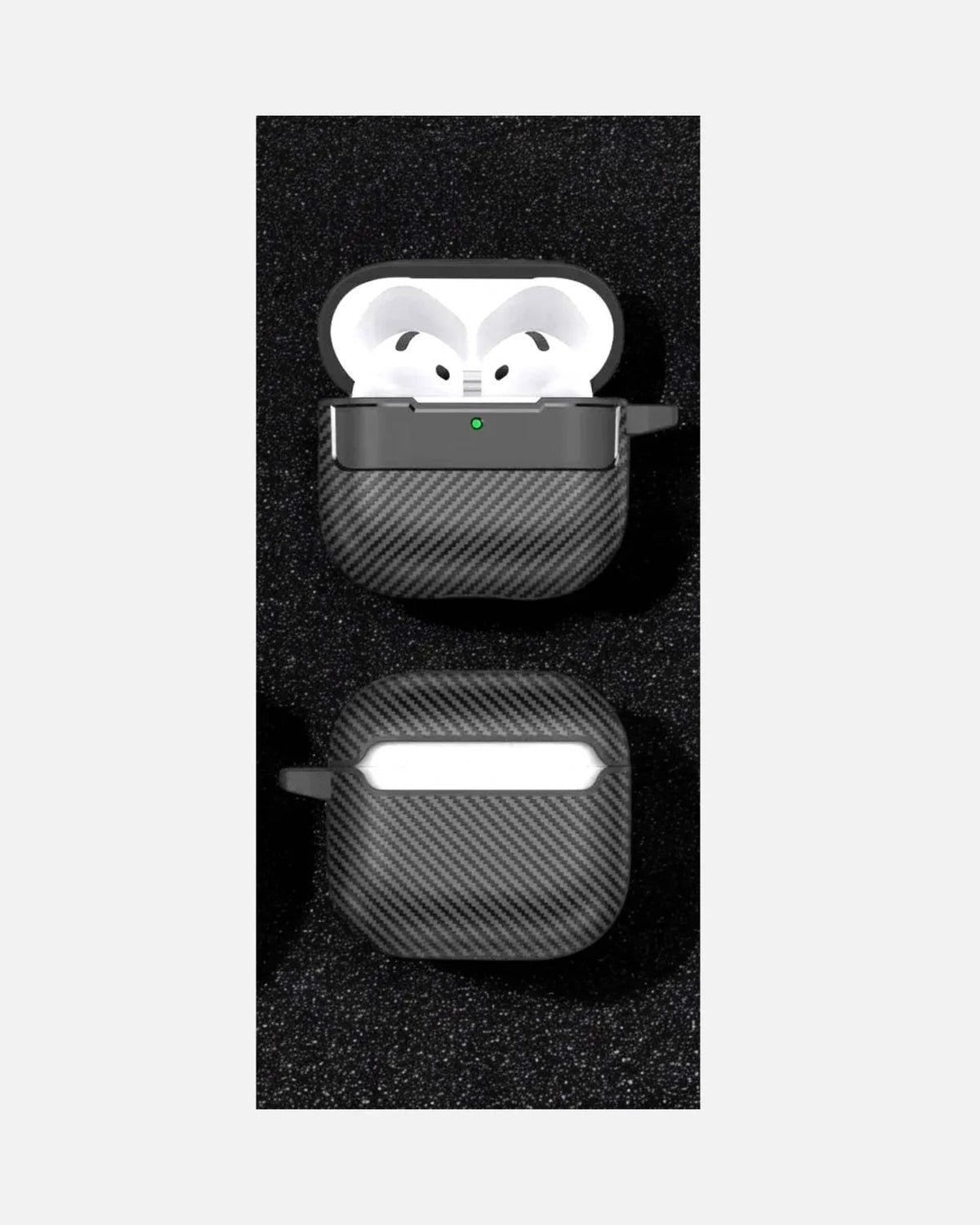Carbon Texture Case – Rugged Protection with Stylish Design - AirPods 4 – Black