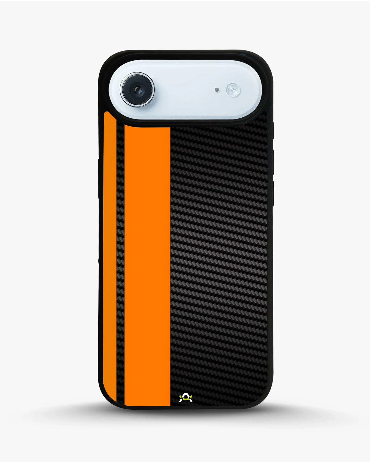 Carbon Weave Print Phone Case - Orange & Black Textured Pattern for iPhone, Samsung, Pixel, OnePlus & Vivo