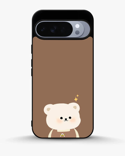 Cartoon Bear Phone Case - Cute Brown Bear Print for iPhone, Samsung, Pixel, OnePlus & Vivo