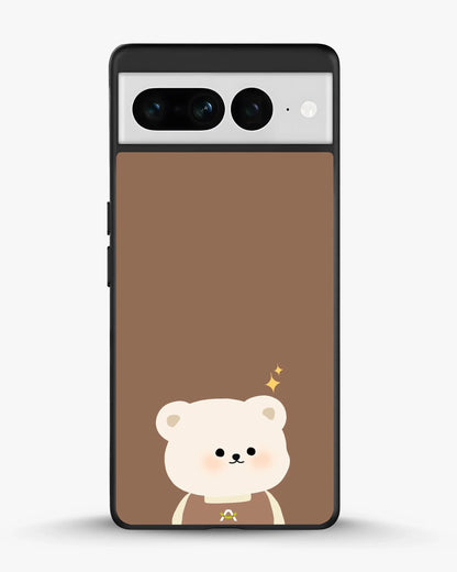 Cartoon Bear Phone Case - Cute Brown Bear Print for iPhone, Samsung, Pixel, OnePlus & Vivo