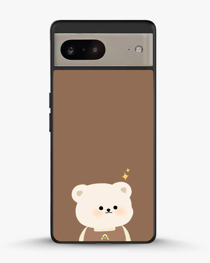 Cartoon Bear Phone Case - Cute Brown Bear Print for iPhone, Samsung, Pixel, OnePlus & Vivo