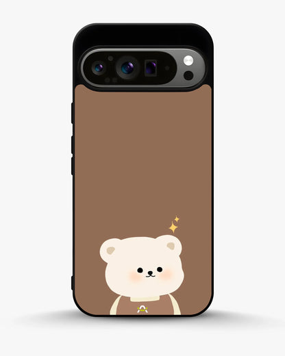 Cartoon Bear Phone Case - Cute Brown Bear Print for iPhone, Samsung, Pixel, OnePlus & Vivo