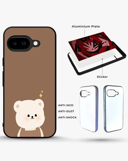 Cartoon Bear Phone Case - Cute Brown Bear Print for iPhone, Samsung, Pixel, OnePlus & Vivo