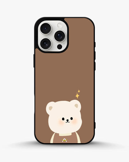 Cartoon Bear Phone Case - Cute Brown Bear Print for iPhone, Samsung, Pixel, OnePlus & Vivo