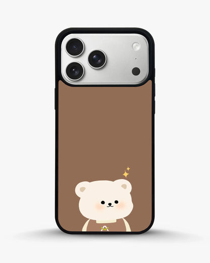 Cartoon Bear Phone Case - Cute Brown Bear Print for iPhone, Samsung, Pixel, OnePlus & Vivo
