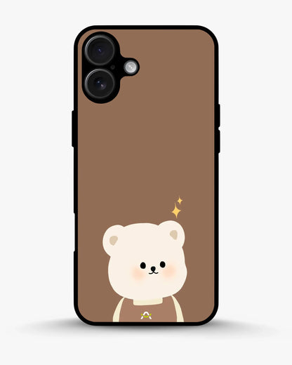 Cartoon Bear Phone Case - Cute Brown Bear Print for iPhone, Samsung, Pixel, OnePlus & Vivo