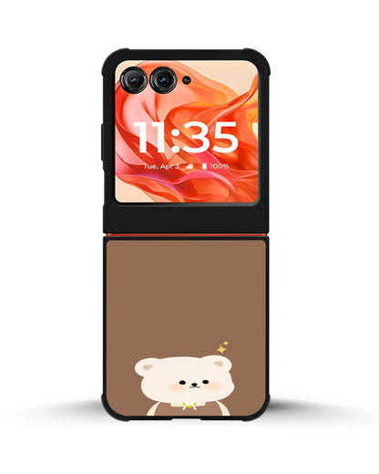 Cartoon Bear Phone Case - Cute Brown Bear Print for iPhone, Samsung, Pixel, OnePlus & Vivo