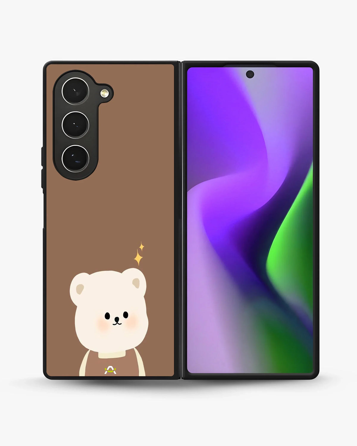 Cartoon Bear Phone Case - Cute Brown Bear Print for iPhone, Samsung, Pixel, OnePlus & Vivo