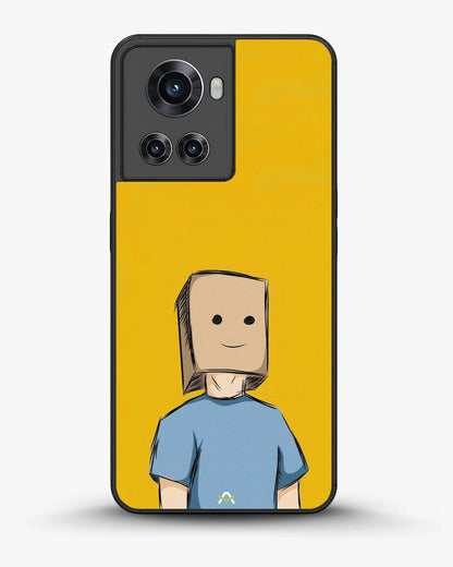 Cartoon Box Person Phone Case - Quirky Yellow & Blue Print for iPhone, Samsung, Pixel, OnePlus & Vivo