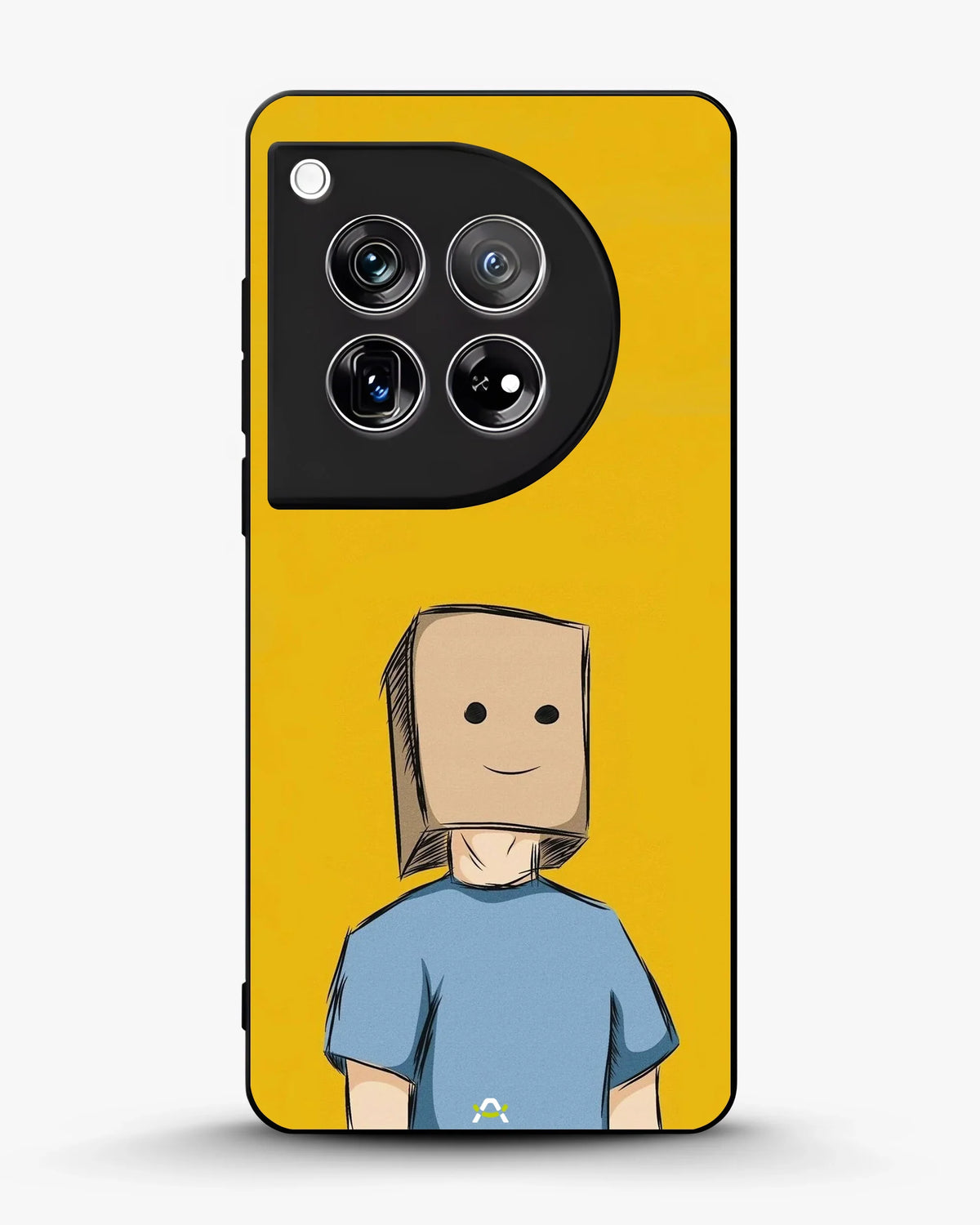 Cartoon Box Person Phone Case - Quirky Yellow & Blue Print for iPhone, Samsung, Pixel, OnePlus & Vivo