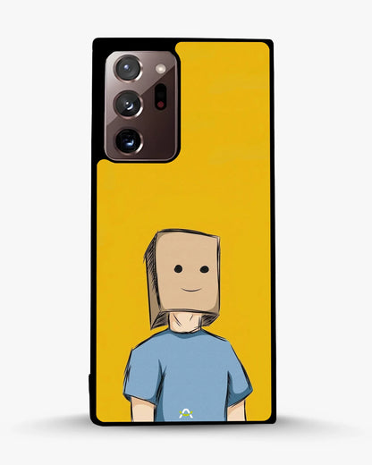 Cartoon Box Person Phone Case - Quirky Yellow & Blue Print for iPhone, Samsung, Pixel, OnePlus & Vivo