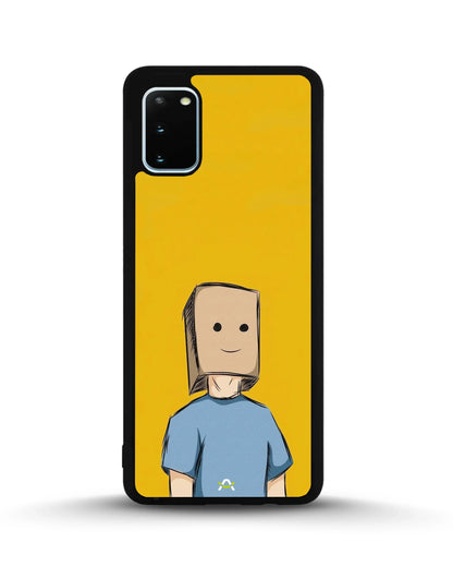 Cartoon Box Person Phone Case - Quirky Yellow & Blue Print for iPhone, Samsung, Pixel, OnePlus & Vivo