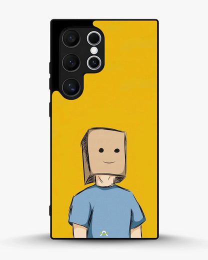 Cartoon Box Person Phone Case - Quirky Yellow & Blue Print for iPhone, Samsung, Pixel, OnePlus & Vivo
