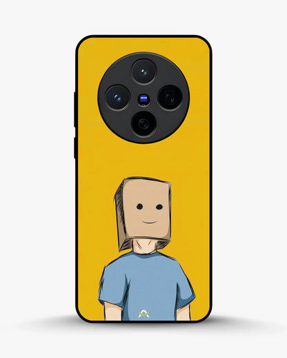 Cartoon Box Person Phone Case - Quirky Yellow & Blue Print for iPhone, Samsung, Pixel, OnePlus & Vivo