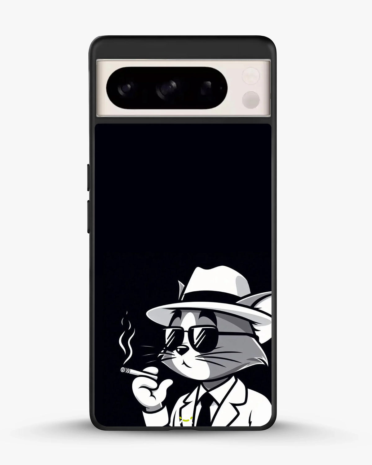 Cat Detective Phone Case - Monochrome Art Print for iPhone, Samsung, Pixel, OnePlus & Vivo