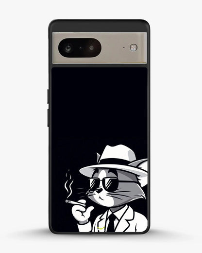 Cat Detective Phone Case - Monochrome Art Print for iPhone, Samsung, Pixel, OnePlus & Vivo