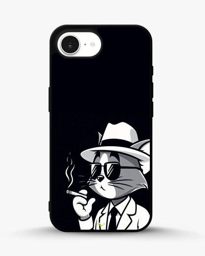 Cat Detective Phone Case - Monochrome Art Print for iPhone, Samsung, Pixel, OnePlus & Vivo