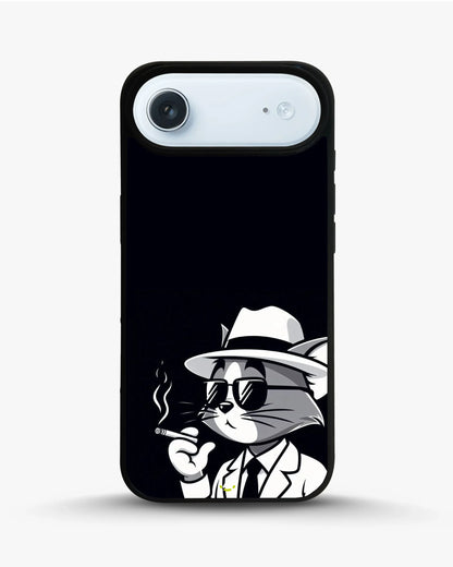 Cat Detective Phone Case - Monochrome Art Print for iPhone, Samsung, Pixel, OnePlus & Vivo