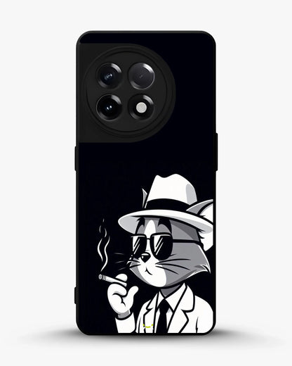 Cat Detective Phone Case - Monochrome Art Print for iPhone, Samsung, Pixel, OnePlus & Vivo
