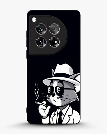 Cat Detective Phone Case - Monochrome Art Print for iPhone, Samsung, Pixel, OnePlus & Vivo