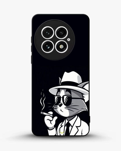 Cat Detective Phone Case - Monochrome Art Print for iPhone, Samsung, Pixel, OnePlus & Vivo
