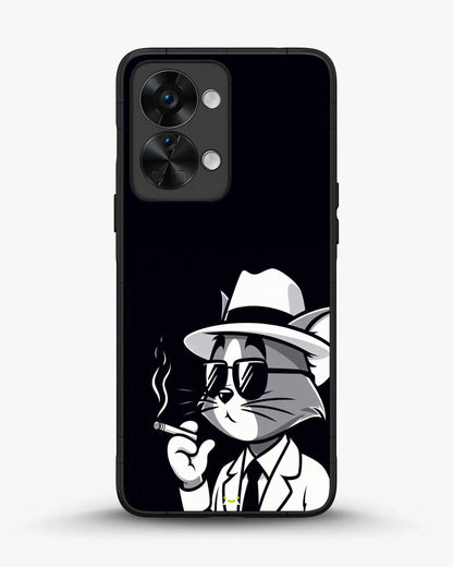 Cat Detective Phone Case - Monochrome Art Print for iPhone, Samsung, Pixel, OnePlus & Vivo