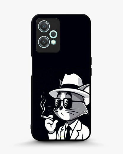 Cat Detective Phone Case - Monochrome Art Print for iPhone, Samsung, Pixel, OnePlus & Vivo