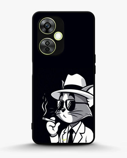 Cat Detective Phone Case - Monochrome Art Print for iPhone, Samsung, Pixel, OnePlus & Vivo