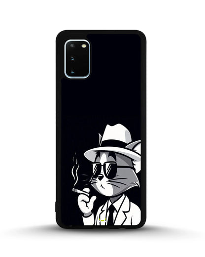 Cat Detective Phone Case - Monochrome Art Print for iPhone, Samsung, Pixel, OnePlus & Vivo