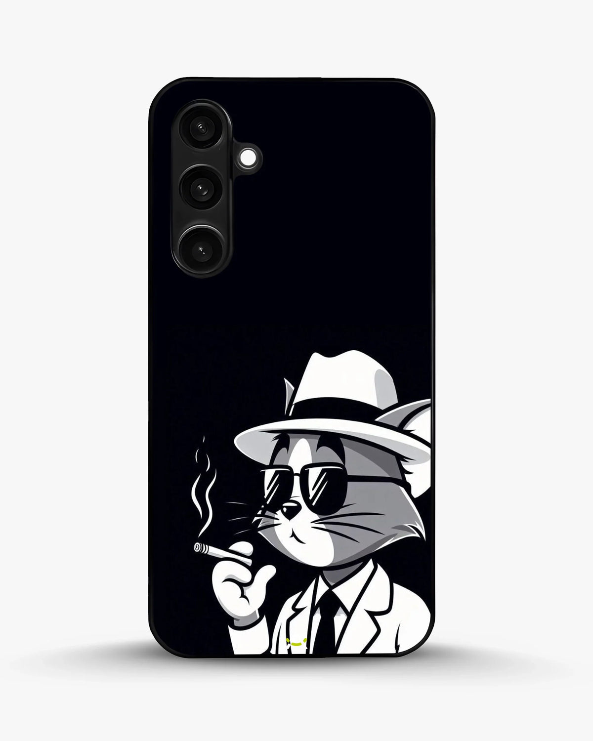 Cat Detective Phone Case - Monochrome Art Print for iPhone, Samsung, Pixel, OnePlus & Vivo