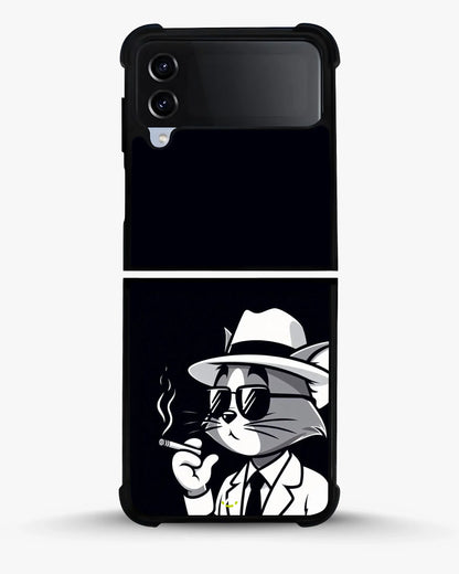 Cat Detective Phone Case - Monochrome Art Print for iPhone, Samsung, Pixel, OnePlus & Vivo