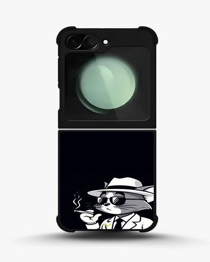 Cat Detective Phone Case - Monochrome Art Print for iPhone, Samsung, Pixel, OnePlus & Vivo
