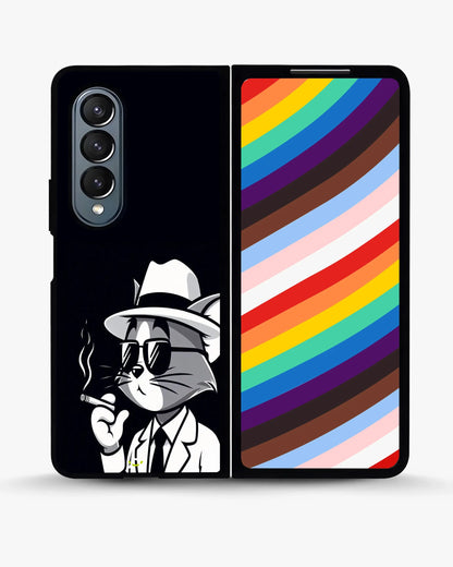 Cat Detective Phone Case - Monochrome Art Print for iPhone, Samsung, Pixel, OnePlus & Vivo