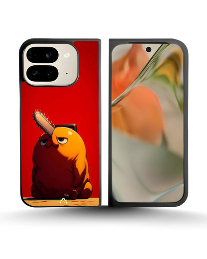 Chainsaw Devil Anime Phone Case - Orange & Red Print for iPhone, Samsung, Pixel, OnePlus & Vivo