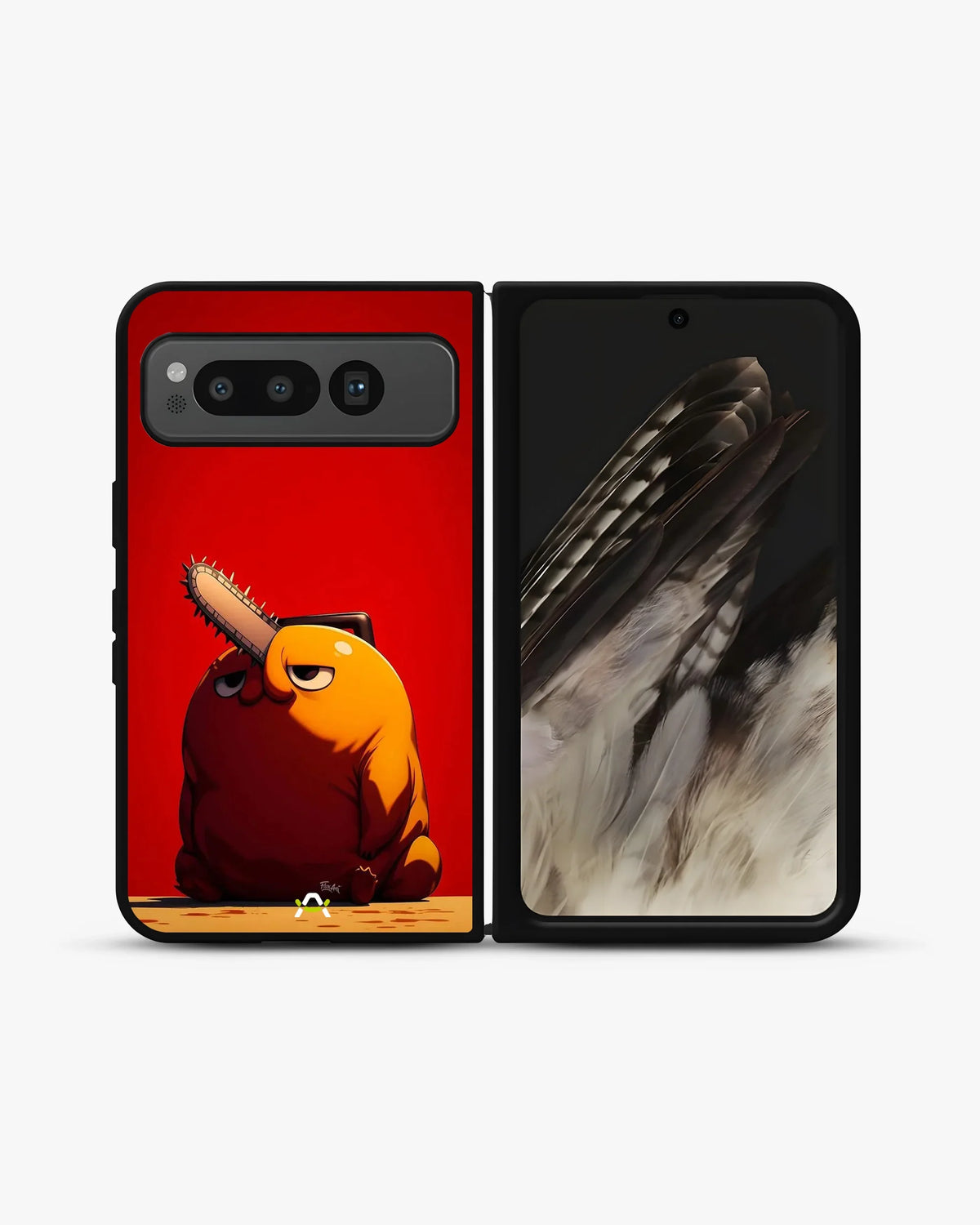Chainsaw Devil Anime Phone Case - Orange & Red Print for iPhone, Samsung, Pixel, OnePlus & Vivo