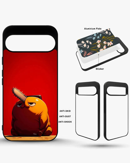 Chainsaw Devil Anime Phone Case - Orange & Red Print for iPhone, Samsung, Pixel, OnePlus & Vivo