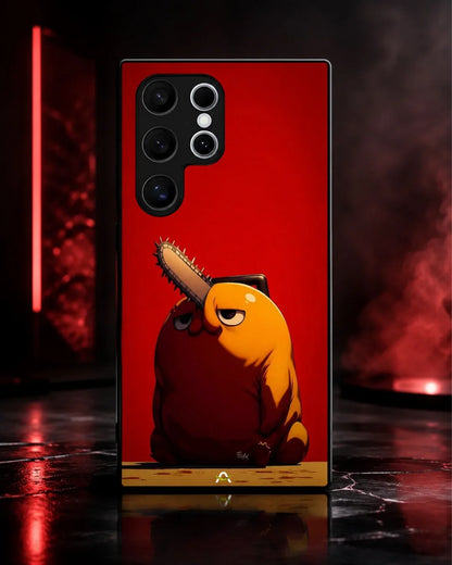 Chainsaw Devil Anime Phone Case - Orange & Red Print for iPhone, Samsung, Pixel, OnePlus & Vivo
